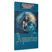 Aquarius Zodiac Sign Klemmbrett (Rechts)