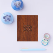 Aquarius Zodiac Sign Mahogany Style Flyer (Einzeln)