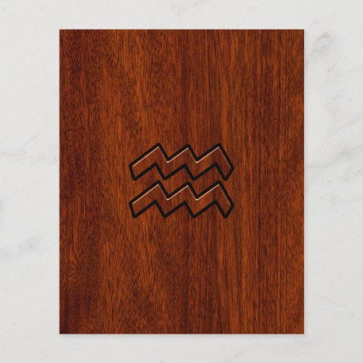 Aquarius Zodiac Sign Mahogany Style Flyer (Vorne)