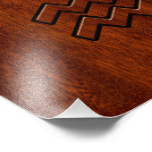 Aquarius Zodiac Sign Mahogany Style Fotodruck (Ecke)