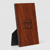 Aquarius Zodiac Sign Mahogany Style Fotoplatte (Seite)