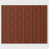 Aquarius Zodiac Sign Mahogany Style Geschenkpapier (Flach)