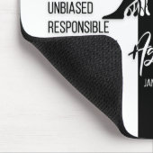 Aquarius Zodiac Sign Mousepad, Black & White Mousepad (Ecke)