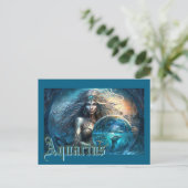 Aquarius Zodiac Sign Postkarte (Stehend Vorderseite)