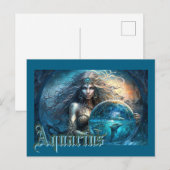 Aquarius Zodiac Sign Postkarte (Vorne/Hinten)