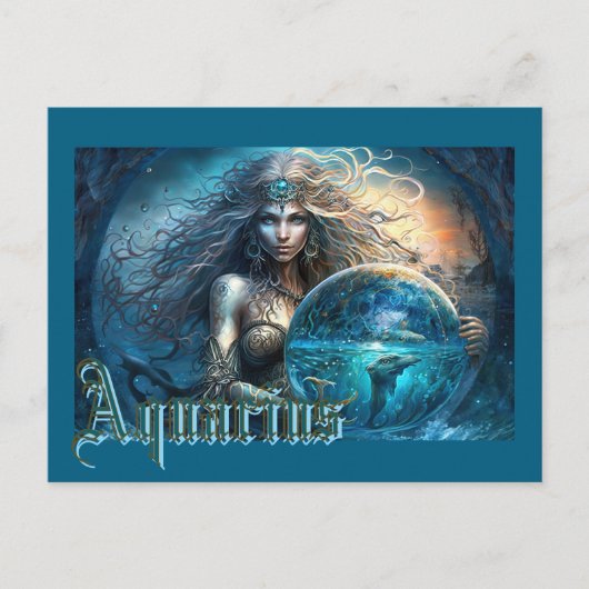 Aquarius Zodiac Sign Postkarte (Vorderseite)