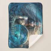 Aquarius Zodiac Sign Sherpadecke (Vorderseite)