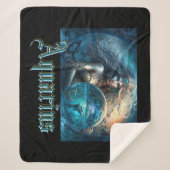 Aquarius Zodiac Sign Sherpadecke (Vorderseite)