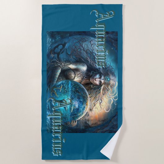 Aquarius Zodiac Sign Strandtuch (Vorderseite)