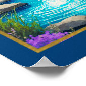 Aquarius Zodiac Sign Under a Starry Sky Poster (Ecke)