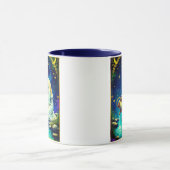 Aquarius Zodiac Sign Under a Starry Sky Tasse (Zentrum)