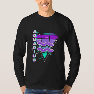 Aquarius Zodiac Sign Vaporwave Aesthetics 80s 90s T-Shirt