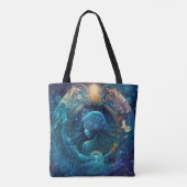Aquarius Zodiac Sign Watercolor Design Tasche (Rückseite)