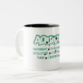 Aquarius Zodiac Signature Tasse (Vorderseite Links)