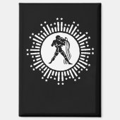 Aquarius Zodiac signiert kosmische Sternexplosion Magnet (Vorderseite)