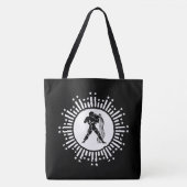 Aquarius Zodiac signiert kosmische Sternexplosion Tasche (Vorderseite)