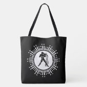 Aquarius Zodiac signiert kosmische Sternexplosion Tasche (Rückseite)