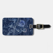 Aquarius Zodiac Signierung Vintage Illustration Gepäckanhänger (Vorderseite horizontal)