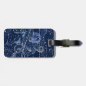 Aquarius Zodiac Signierung Vintage Illustration Gepäckanhänger (Rückseite horizontal)