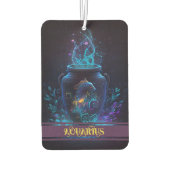 Aquarius Zodiac Signs Air Freshener Autolufterfrischer (Rückseite)