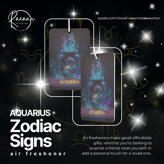 Aquarius Zodiac Signs Air Freshener Autolufterfrischer