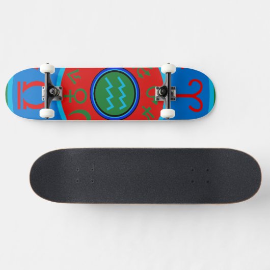 Aquarius Zodiac Skateboard (Horizontal)