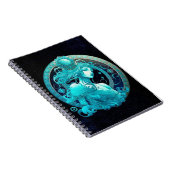 Aquarius Zodiac Spiral Notebook Notizblock (Rechte Seite)
