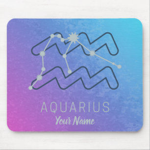 Aquarius Zodiac Star Sign Aquarius Horoskop Mousepad