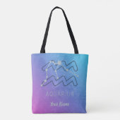 Aquarius Zodiac Star Sign Aquarius Horoskop Tasche (Rückseite)