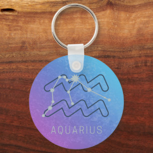 Aquarius Zodiac Star Sign Horoscope Constellation Schlüsselanhänger