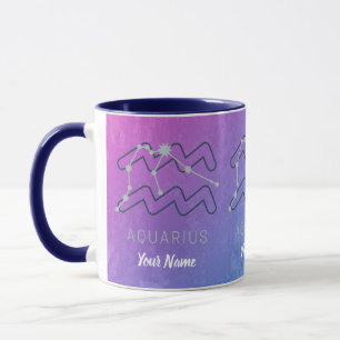 Aquarius Zodiac Star Sign Horoscope Constellation Tasse