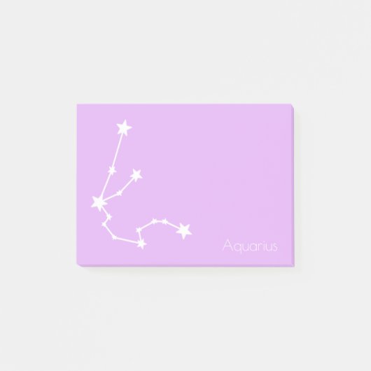 Aquarius Zodiac Star Sign Post-it Klebezettel (Vorderseite)
