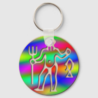Aquarius Zodiac Star Sign Rainbow Schlüsselanhänger