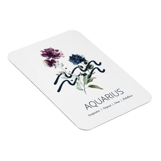 Aquarius Zodiac Sternzeichen Magnet (Rechte Seite)