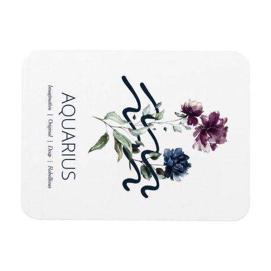 Aquarius Zodiac Sternzeichen Magnet (Horizontal)