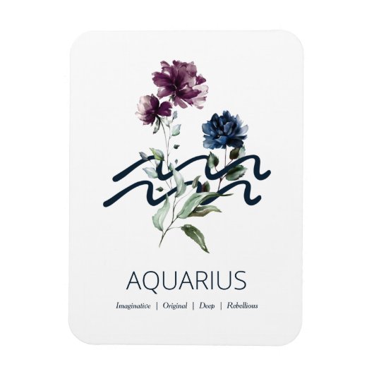 Aquarius Zodiac Sternzeichen Magnet (Vertikal)