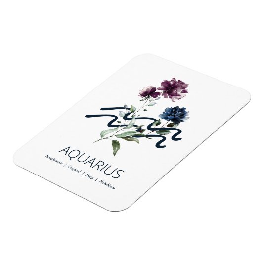 Aquarius Zodiac Sternzeichen Magnet (Linke Seite)