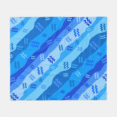 Aquarius Zodiac Streifen Fleecedecke (Vorderseite (Horizontal))