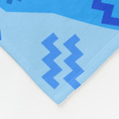 Aquarius Zodiac Streifen Fleecedecke (Ecke)
