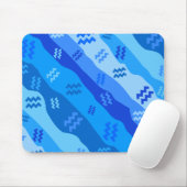 Aquarius Zodiac Streifen Mousepad (Mit Mouse)