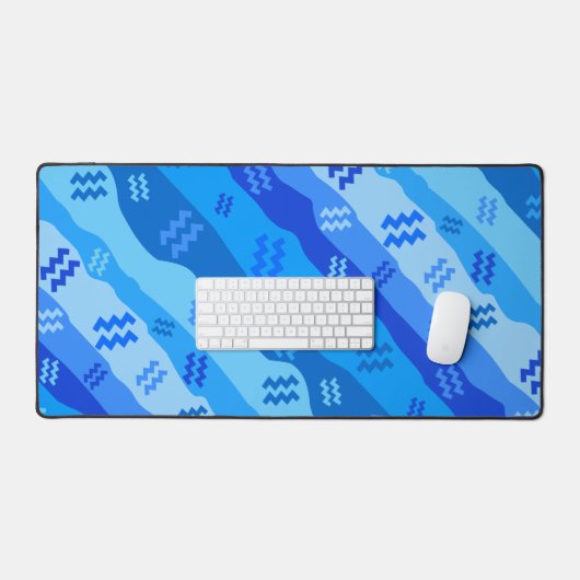 Aquarius Zodiac Streifen Schreibtischunterlage (Tastatur & Maus)