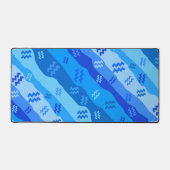 Aquarius Zodiac Streifen Schreibtischunterlage (Vorderseite)