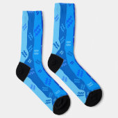 Aquarius Zodiac Streifen Socken (Rechts)