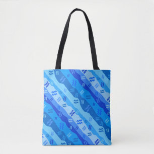 Aquarius Zodiac Streifen Tasche