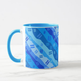 Aquarius Zodiac Streifen Tasse