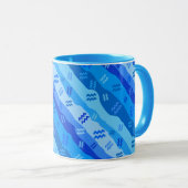 Aquarius Zodiac Streifen Tasse (VorderseiteRechts)