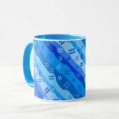 Aquarius Zodiac Streifen Tasse (Vorderseite Links)