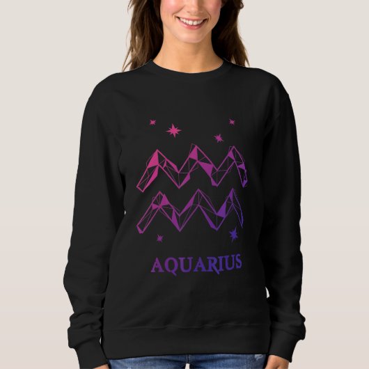 Aquarius Zodiac Sweatshirt (Vorderseite)