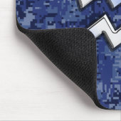 Aquarius Zodiac Symbol auf blauer Camouflage Dekor Mousepad (Ecke)