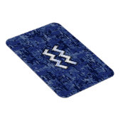 Aquarius Zodiac Symbol auf der blauen digitalen Ca Magnet (Rechte Seite)